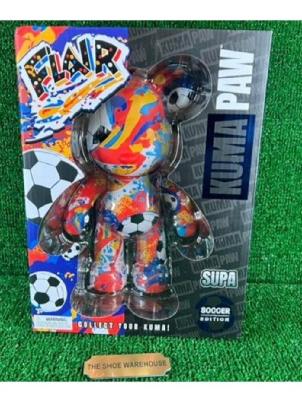 Supa Kuma Paw 9.5" World Cup Soccer Edition FLAIR Vinyl Bear Figure BRAND NEW